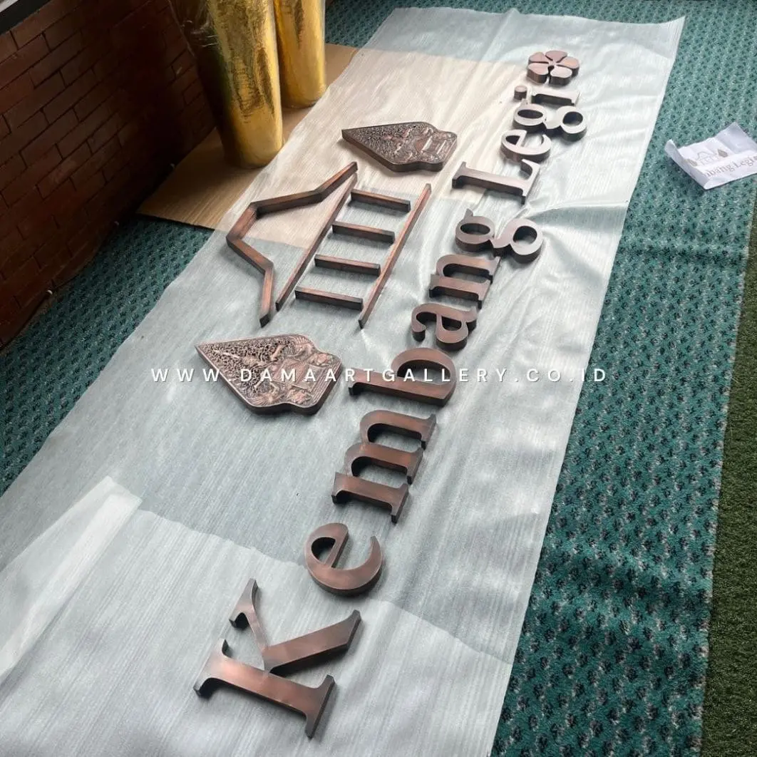 Huruf Letter Tembaga Kuningan Custom